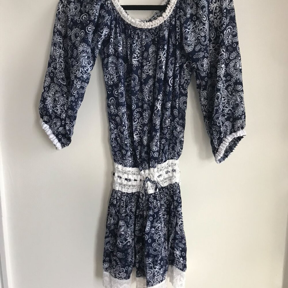 Poupette St Barth Navy Vacation Dress